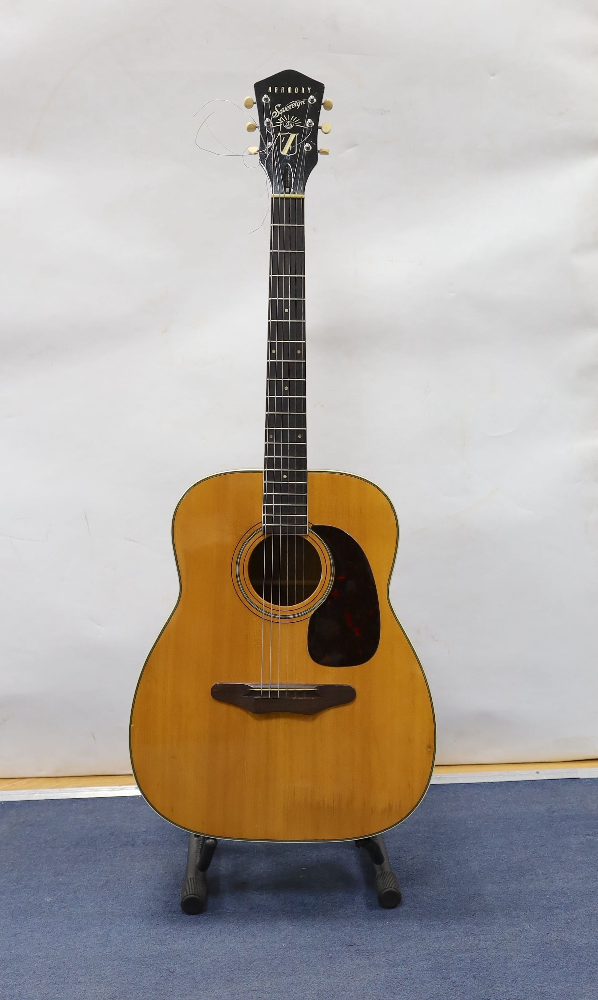 A Harmony Sovereign acoustic guitar